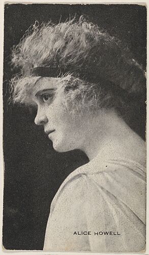 Alice Howell, from the Black and White Movie Stars series (D1), issued by the E. H. Koester Baking Company