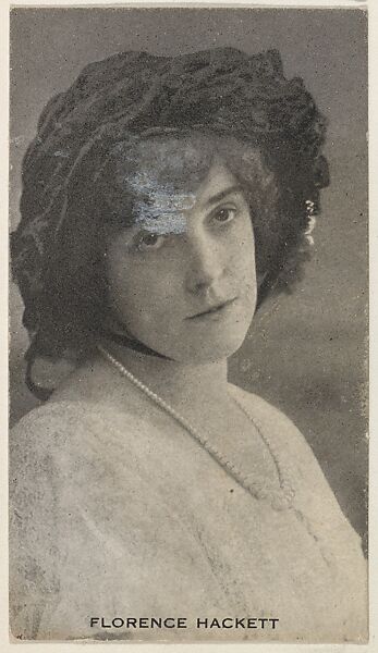 Florence Hackett, from the Black and White Movie Stars series (D1), issued by the E. H. Koester Baking Company, Issued by E. H. Koester Baking Company, Baltimore, Photolithograph 