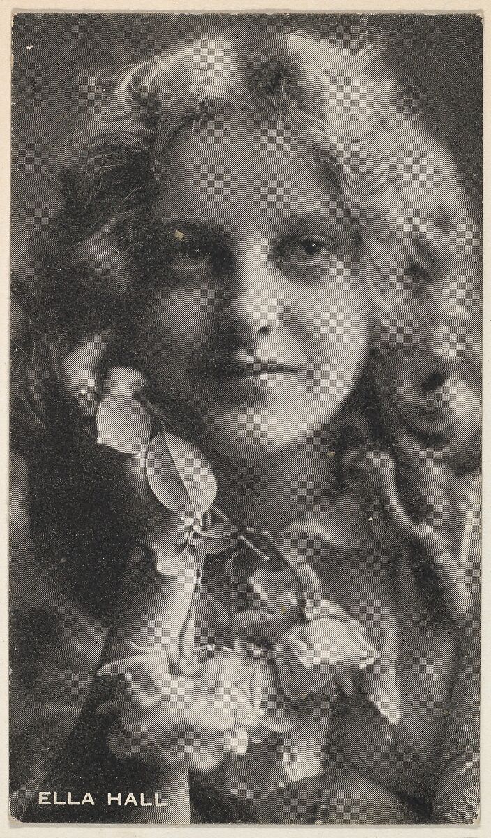 Ella Hall, from the Black and White Movie Stars series (D1), issued by the E. H. Koester Baking Company, Issued by E. H. Koester Baking Company, Baltimore, Photolithograph 