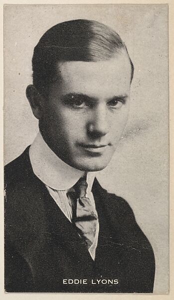 Eddie Lyons, from the Black and White Movie Stars series (D1), issued by the E. H. Koester Baking Company, Issued by E. H. Koester Baking Company, Baltimore, Photolithograph 