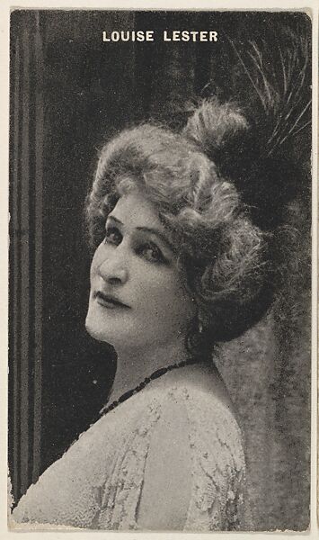 Louise Lester, from the Black and White Movie Stars series (D1), issued by the E. H. Koester Baking Company, Issued by E. H. Koester Baking Company, Baltimore, Photolithograph 