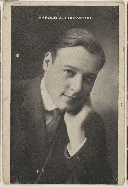 Harold A. Lockwood, from the Black and White Movie Stars series (D1), issued by the E. H. Koester Baking Company, Issued by E. H. Koester Baking Company, Baltimore, Photolithograph 