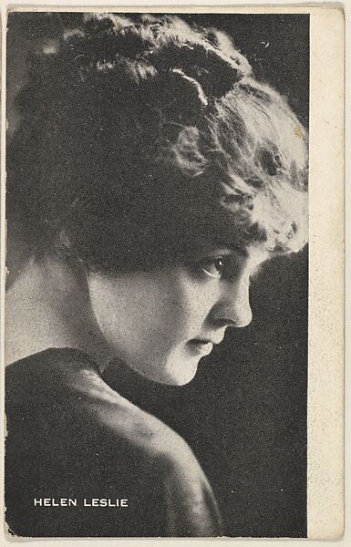Helen Leslie, from the Black and White Movie Stars series (D1), issued by the E. H. Koester Baking Company, Issued by E. H. Koester Baking Company, Baltimore, Photolithograph 