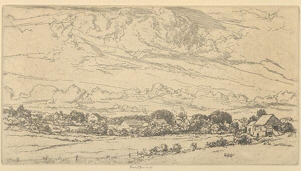 New Meadows Farms, Ernest Haskell (American, Woodstock, Connecticut 1876–1925 West Point, Maine), Etching and drypoint 