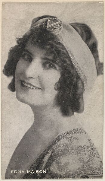 Edna Maison, from the Black and White Movie Stars series (D1), issued by the E. H. Koester Baking Company, Issued by E. H. Koester Baking Company, Baltimore, Photolithograph 
