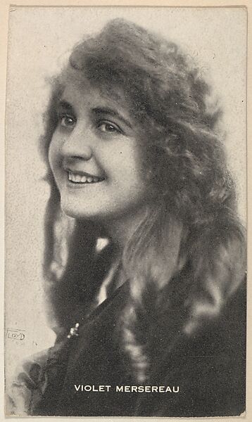 Violet Mersereau, from the Black and White Movie Stars series (D1), issued by the E. H. Koester Baking Company, Issued by E. H. Koester Baking Company, Baltimore, Photolithograph 