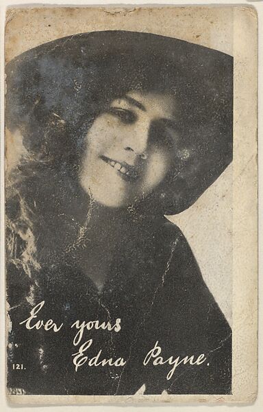 Edna Payne, from the Black and White Movie Stars series (D1), issued by the E. H. Koester Baking Company, Issued by E. H. Koester Baking Company, Baltimore, Photolithograph 