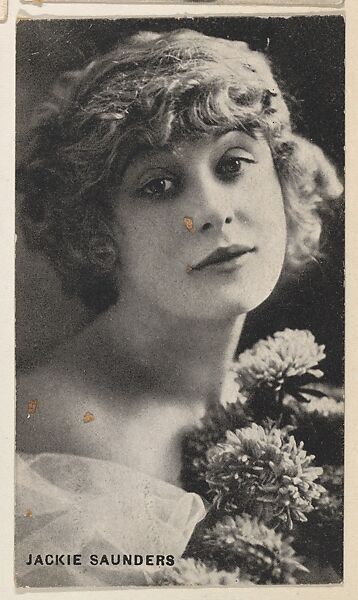 Jackie Saunders, from the Black and White Movie Stars series (D1), issued by the E. H. Koester Baking Company, Issued by E. H. Koester Baking Company, Baltimore, Photolithograph 