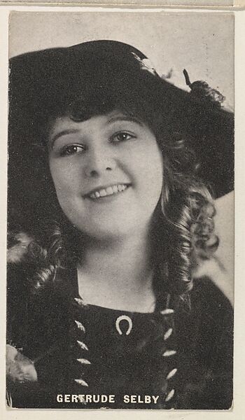 Gertrude Selby, from the Black and White Movie Stars series (D1), issued by the E. H. Koester Baking Company, Issued by E. H. Koester Baking Company, Baltimore, Photolithograph 