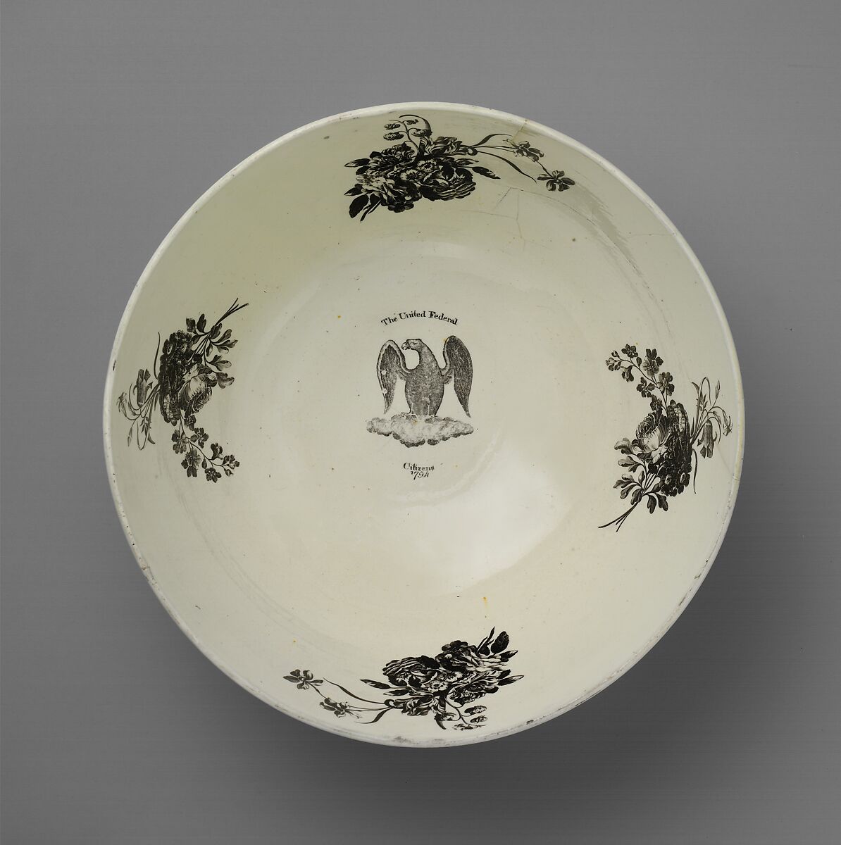 Punch Bowl, Earthenware, transfer-printed, British