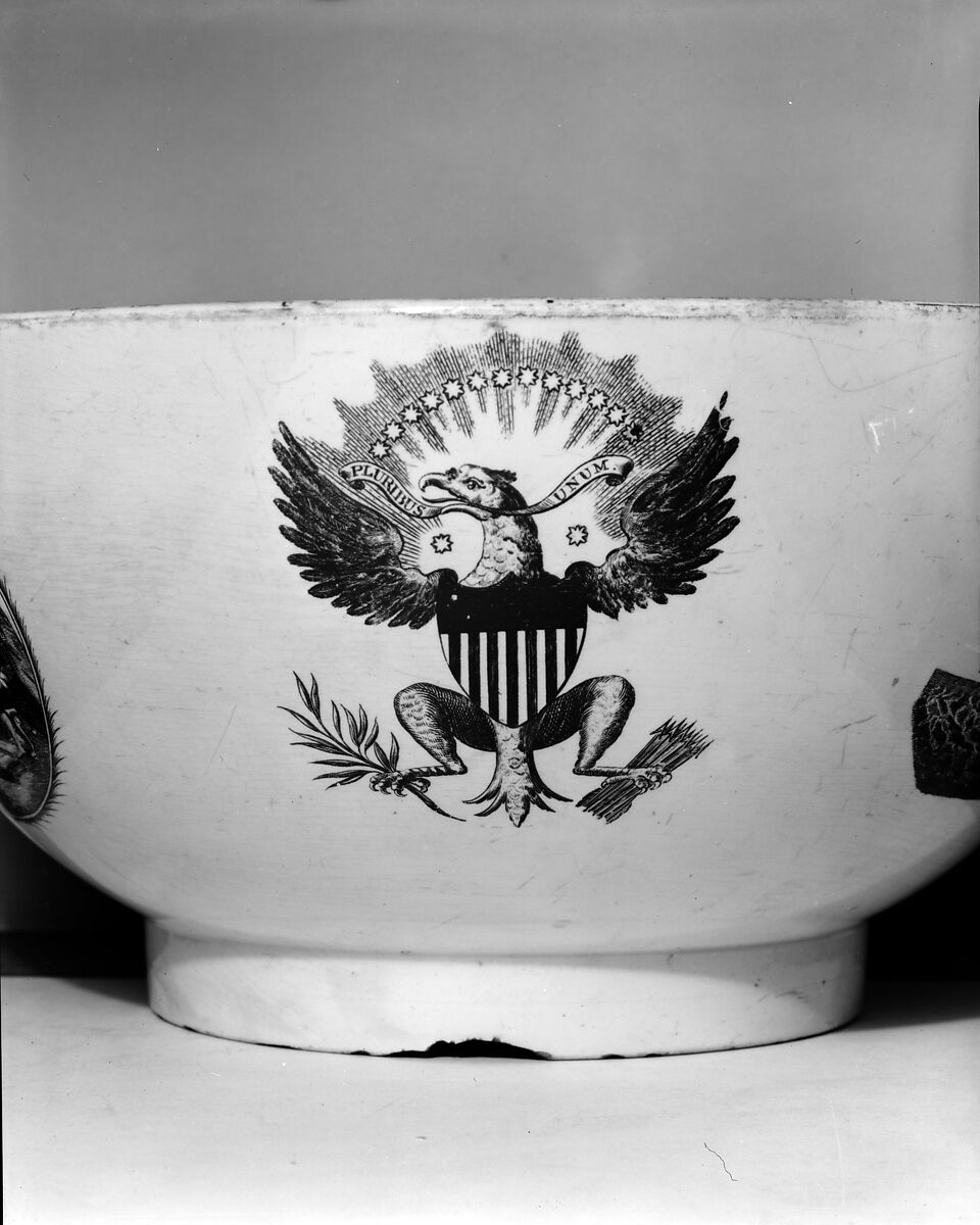 Punch Bowl, Earthenware, transfer-printed, British