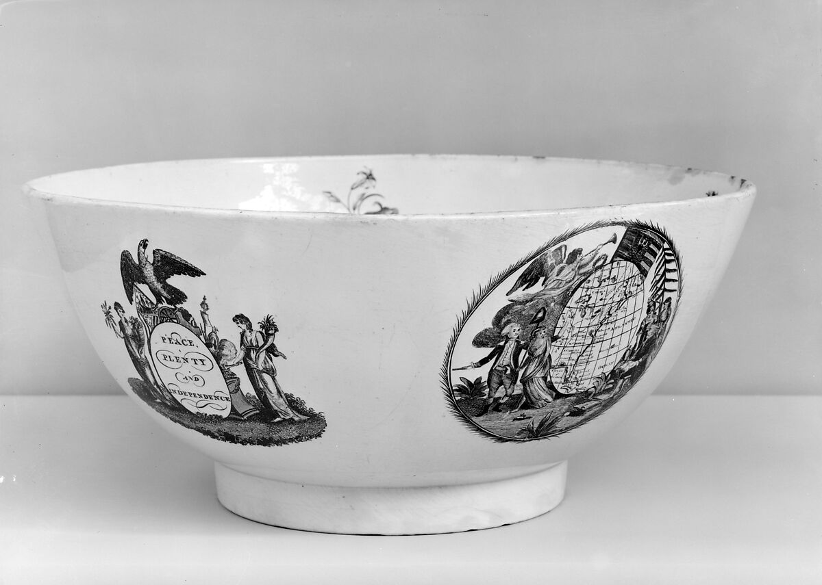 Punch Bowl, Earthenware, transfer-printed, British