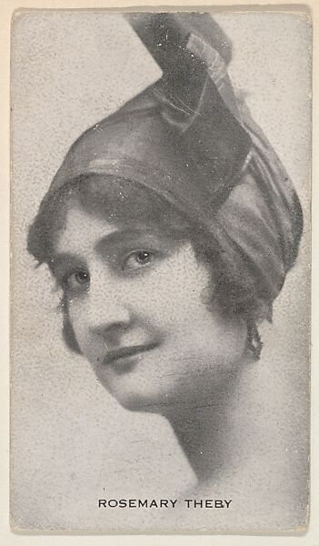 Rosemary Theby, from the Black and White Movie Stars series (D1), issued by the E. H. Koester Baking Company, Issued by E. H. Koester Baking Company, Baltimore, Photolithograph 