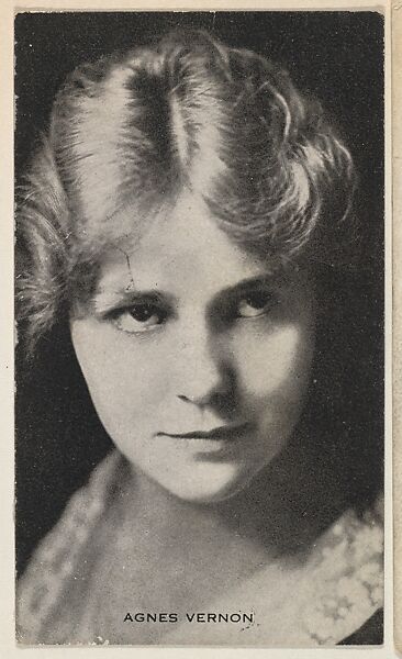 Agnes Vernon, from the Black and White Movie Stars series (D1), issued by the E. H. Koester Baking Company, Issued by E. H. Koester Baking Company, Baltimore, Photolithograph 