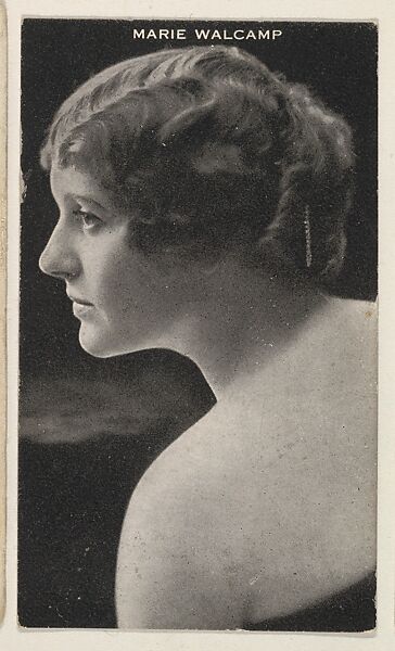 Marie Walcamp, from the Black and White Movie Stars series (D1), issued by the E. H. Koester Baking Company, Issued by E. H. Koester Baking Company, Baltimore, Photolithograph 