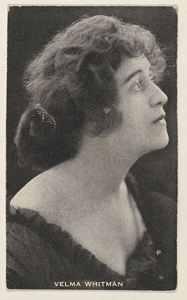 Velma Whitman, from the Black and White Movie Stars series (D1), issued by the E. H. Koester Baking Company, Issued by E. H. Koester Baking Company, Baltimore, Photolithograph 