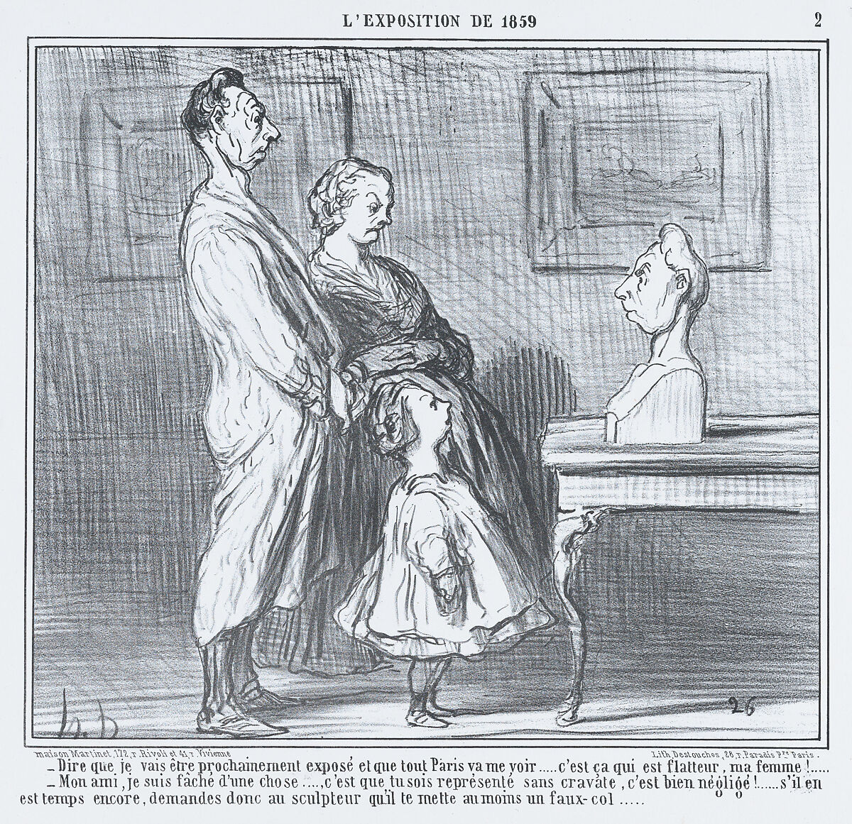 Honoré Daumier, Belle dame voulez-vous accepter mon bras, 19th