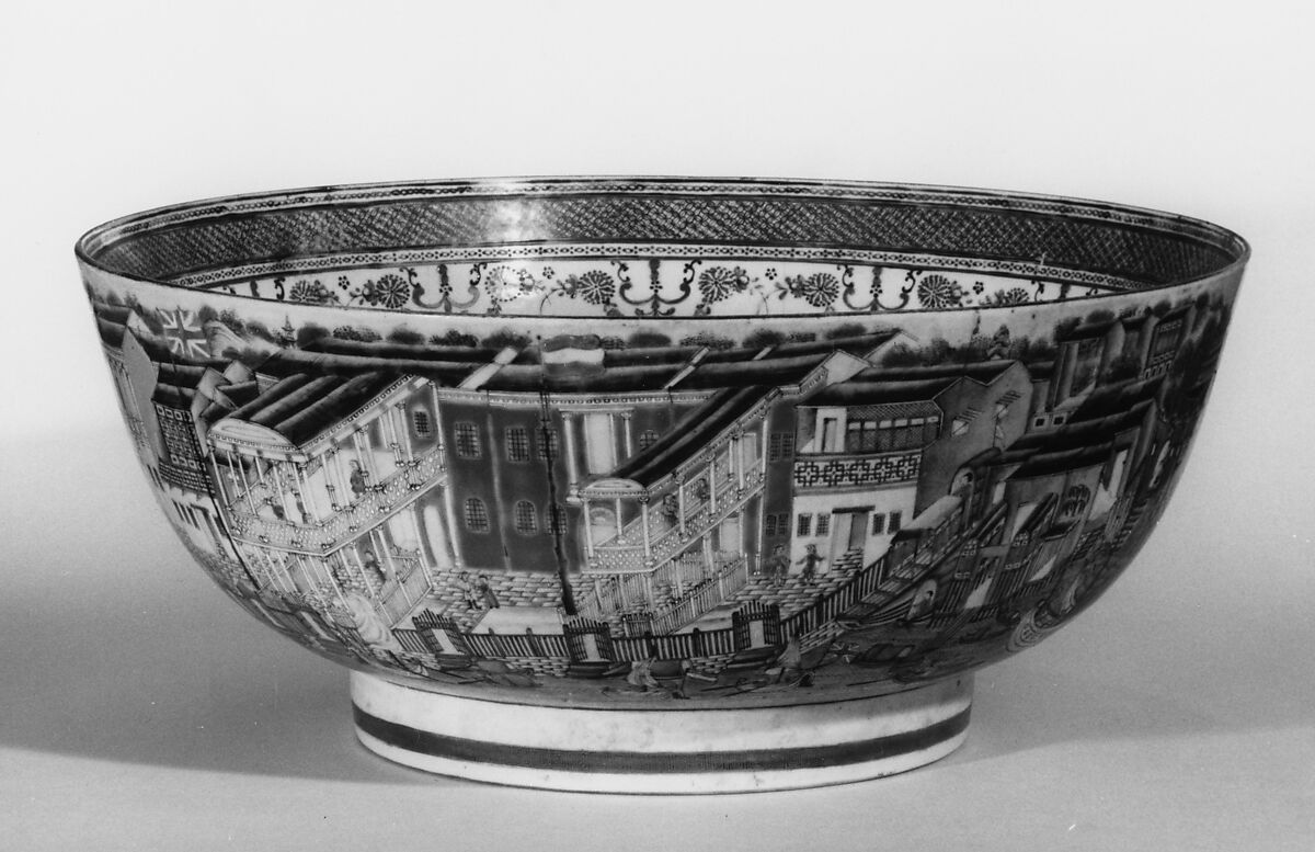 Punch Bowl, Porcelain, Chinese 