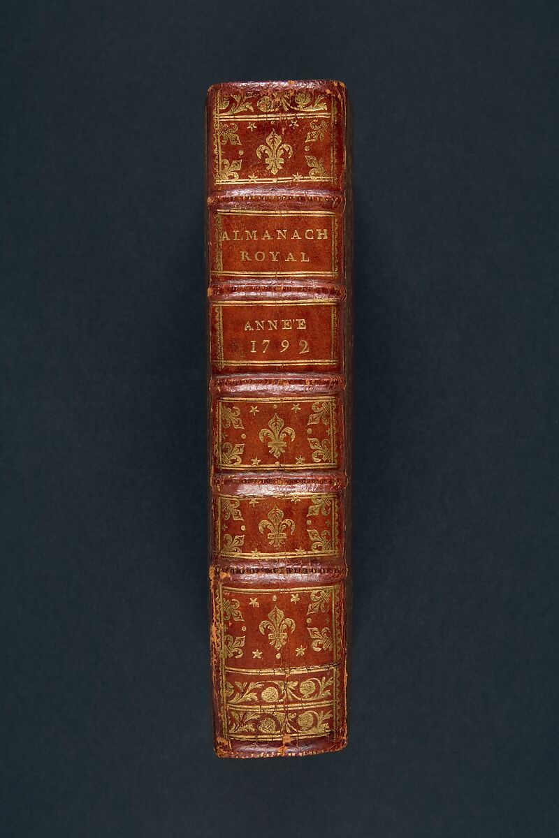 Almanach royal, année bissextile M.DCC.LXCII : présenté a sa Majeste pour la premiere fois en 1699 par Laurent d'Houry, Imprimerie de Testu