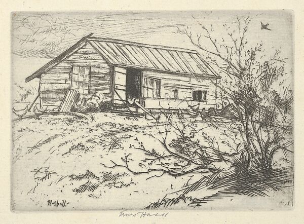Hilltop Chickens, Ernest Haskell (American, Woodstock, Connecticut 1876–1925 West Point, Maine), Etching 