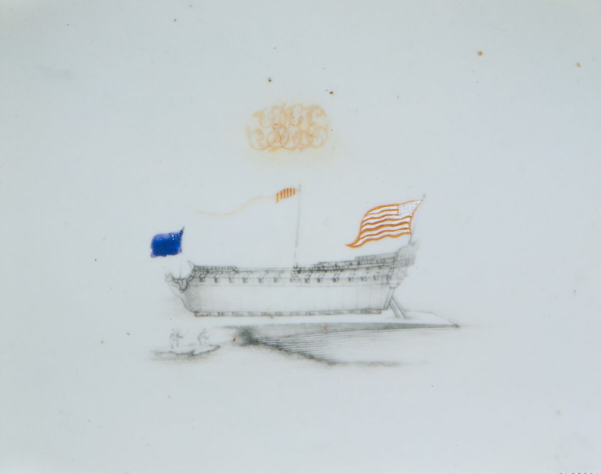 Punch Bowl, Porcelain, Chinese, for American market