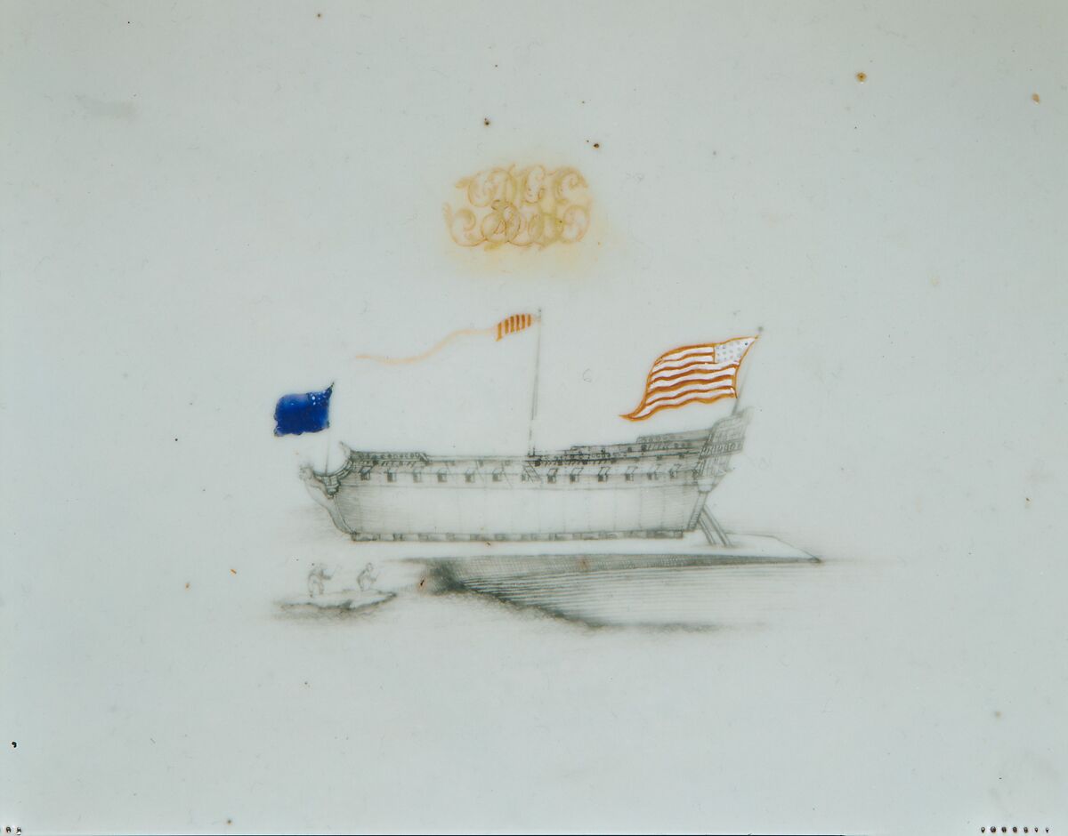 Punch Bowl, Porcelain, Chinese, for American market