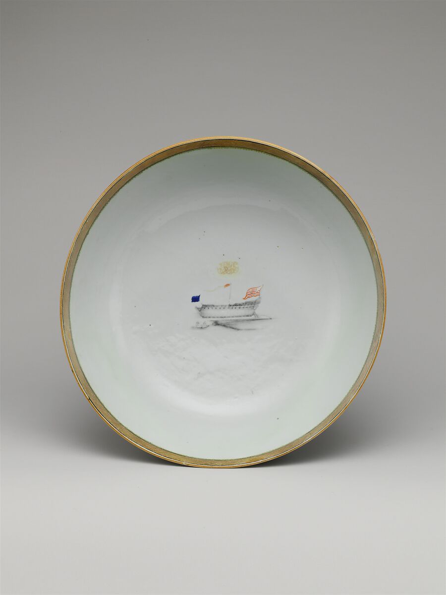 Punch Bowl, Porcelain, Chinese, for American market