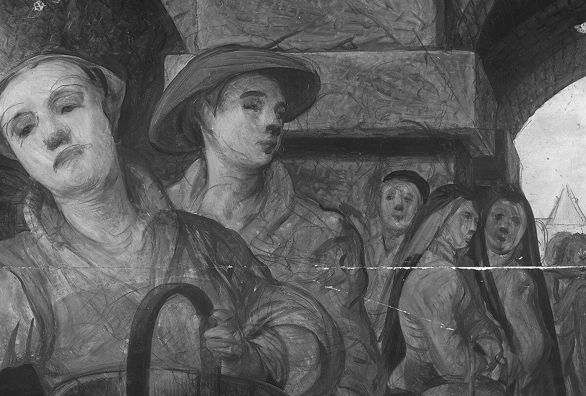 Fish Market, Joachim Beuckelaer (Netherlandish, Antwerp 1533–1575 Antwerp), Oil on Baltic oak