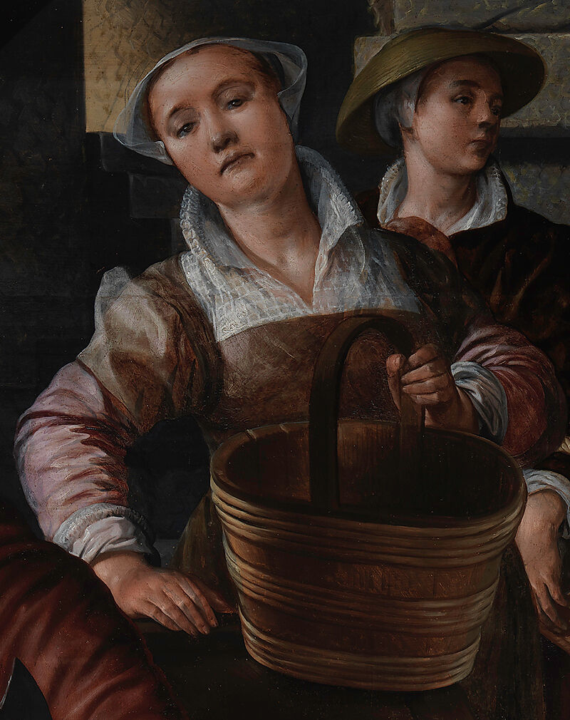 Fish Market, Joachim Beuckelaer (Netherlandish, Antwerp 1533–1575 Antwerp), Oil on Baltic oak