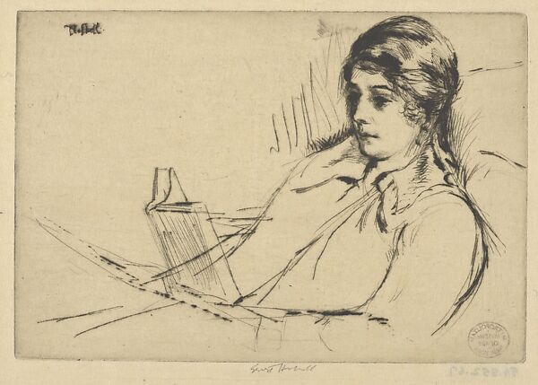 Reading, Ernest Haskell (American, Woodstock, Connecticut 1876–1925 West Point, Maine), Drypoint 