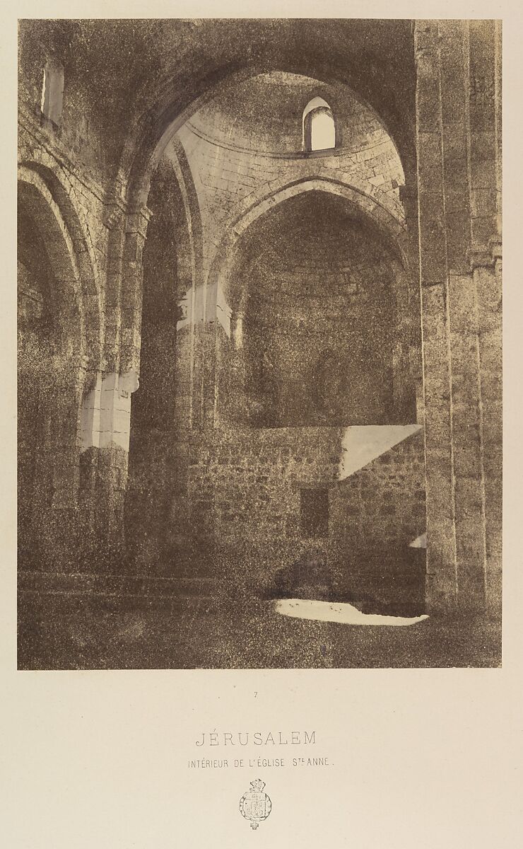 Jérusalem. Intérieur de l'Église Ste Anne., Louis de Clercq (French, 1837–1901), Albumen silver print from paper negative 
