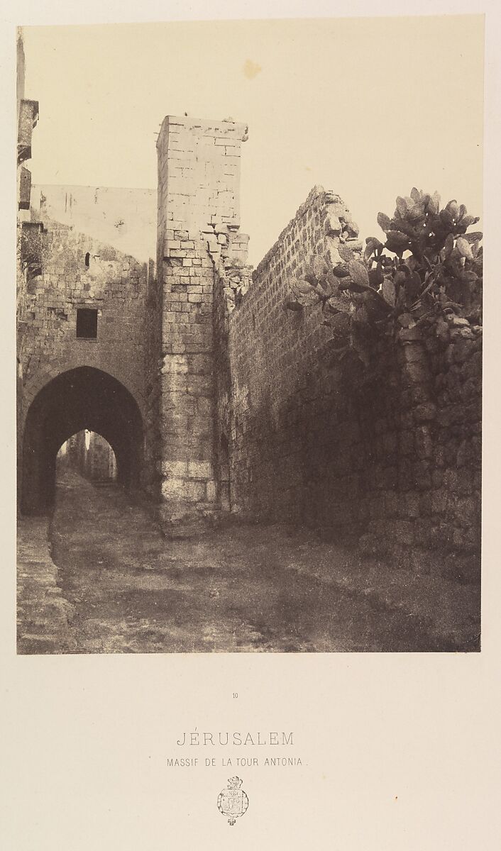 Jérusalem. Massif de la Tour Antonia, Louis de Clercq (French, 1837–1901), Albumen silver print from paper negative 