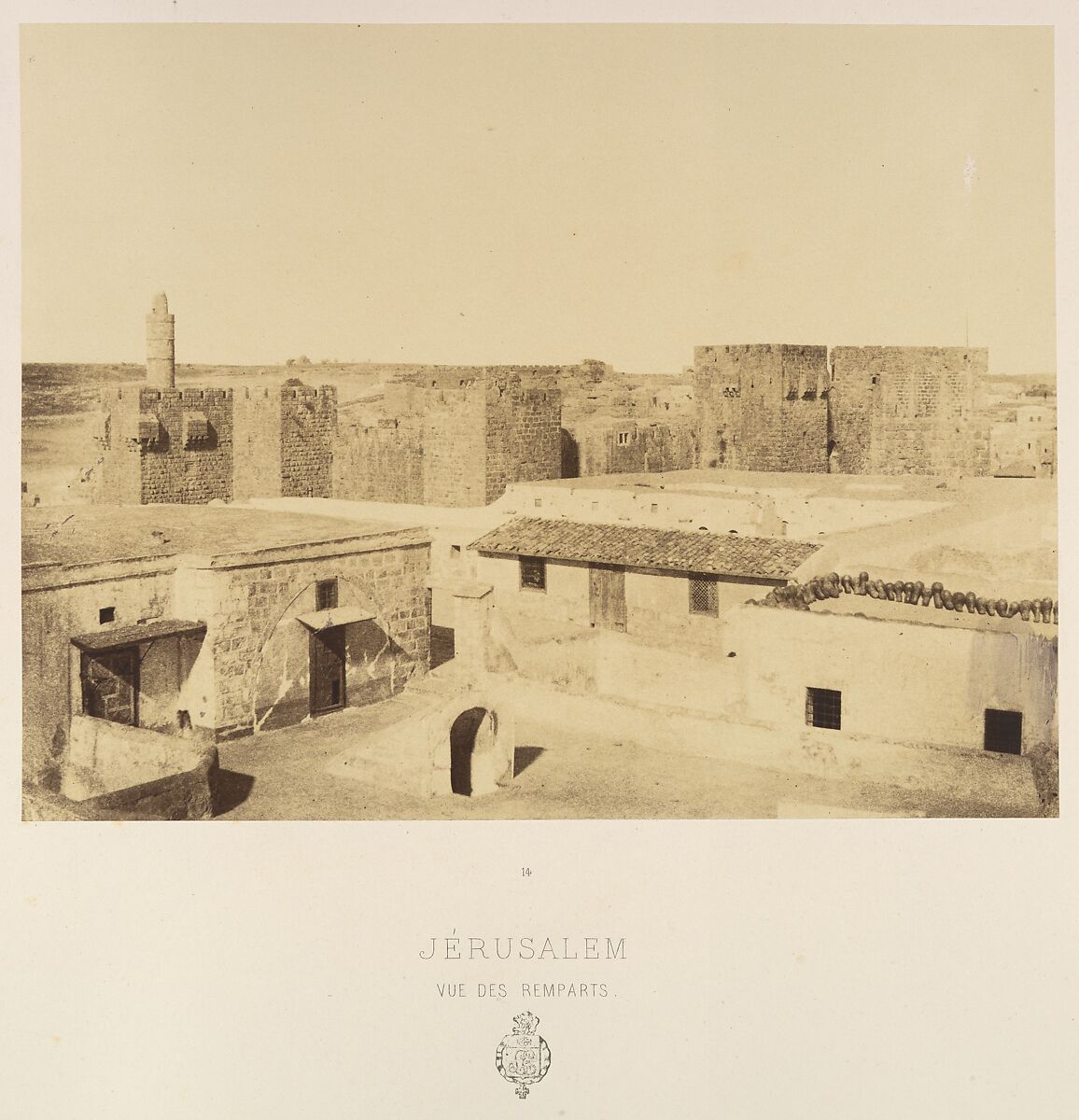 Jérusalem. Vue des Remparts., Louis de Clercq (French, 1837–1901), Albumen silver print from paper negative 