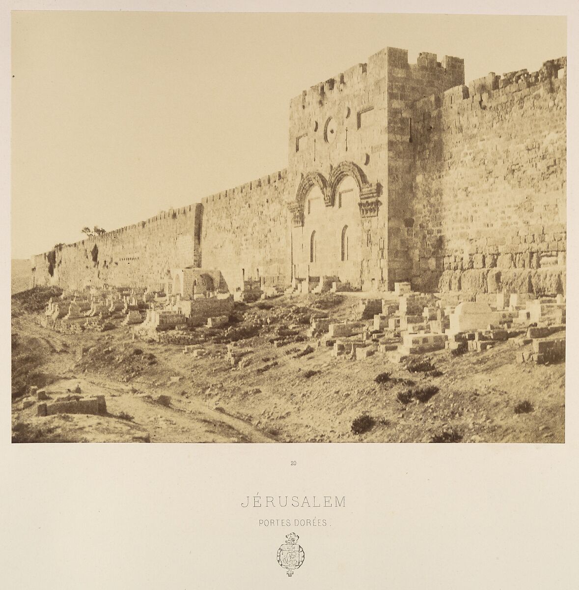 Jérusalem. Portes Dorées, Louis de Clercq (French, 1837–1901), Albumen silver print from paper negative 