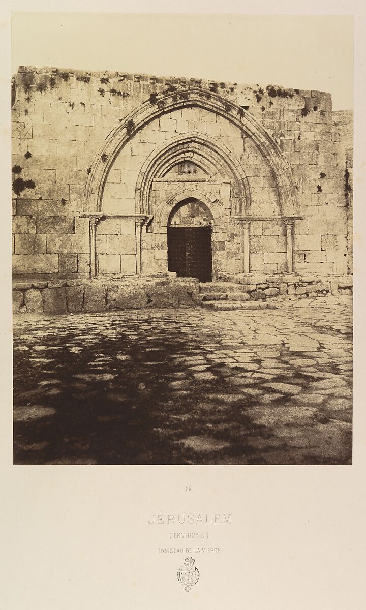 Jérusalem. (Environs) Tombeau de la vierge, Louis de Clercq (French, 1837–1901), Albumen silver print from paper negative 