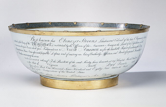 Punch Bowl, Porcelain, Chinese, for American market