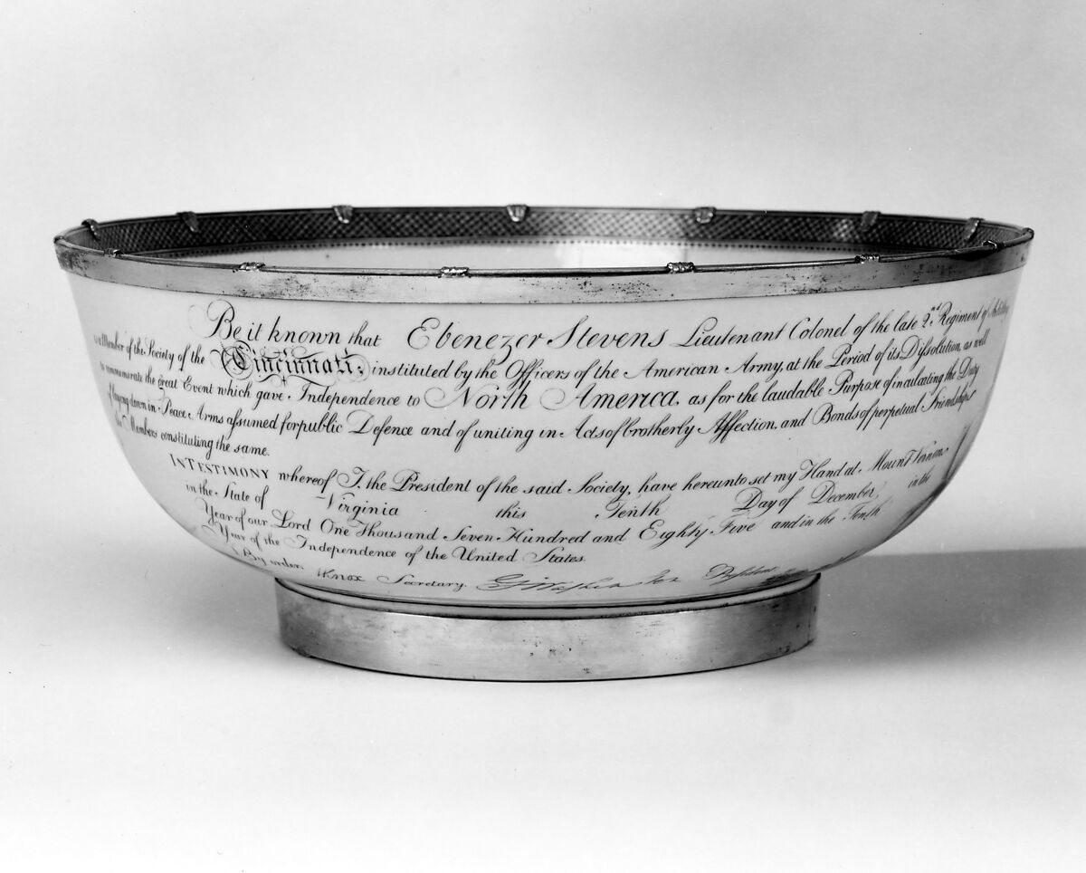 Punch Bowl, Porcelain, Chinese, for American market