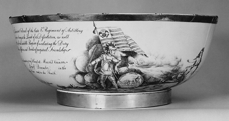 Punch Bowl, Porcelain, Chinese, for American market