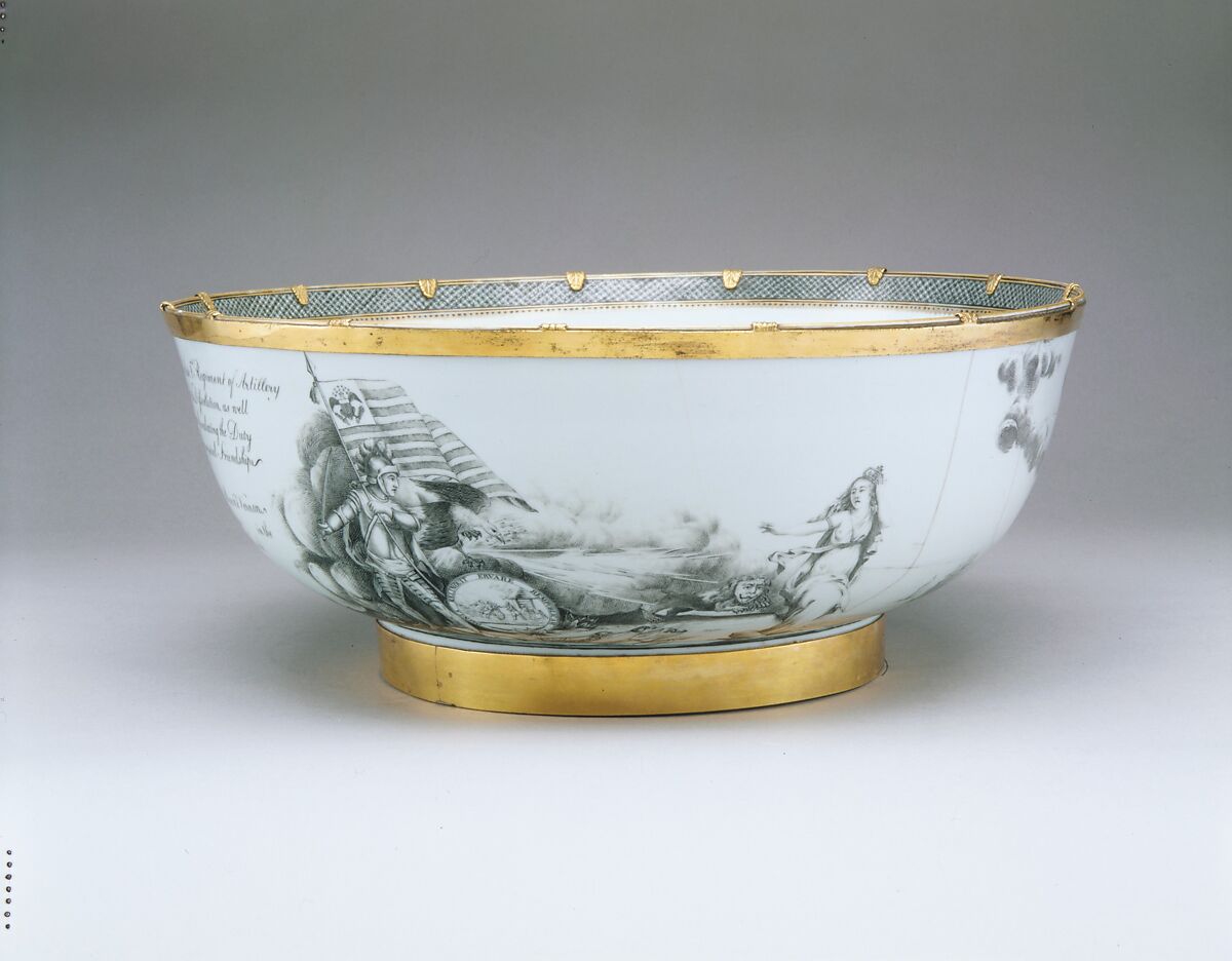 Punch Bowl, Porcelain, Chinese, for American market
