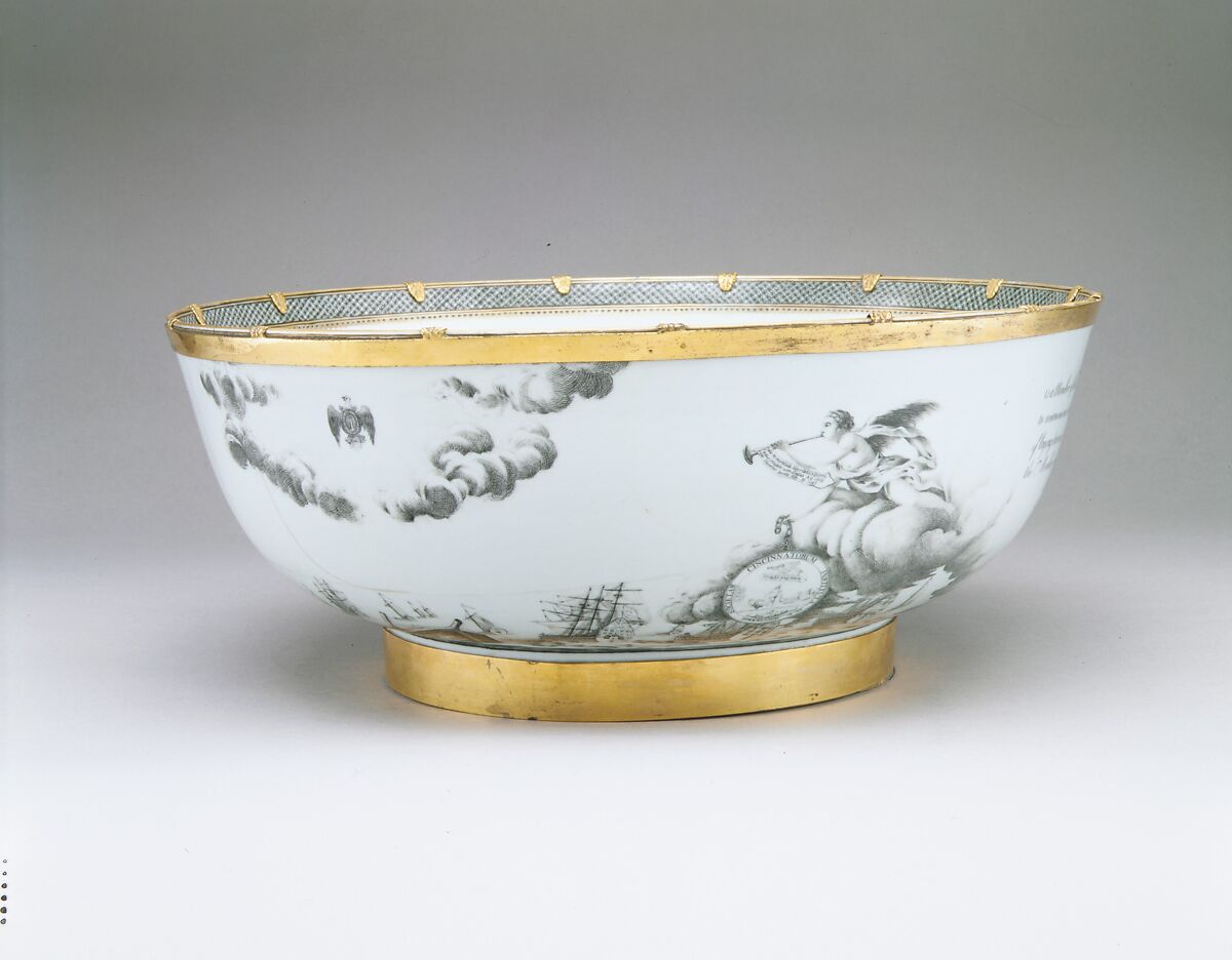 Punch Bowl, Porcelain, Chinese, for American market