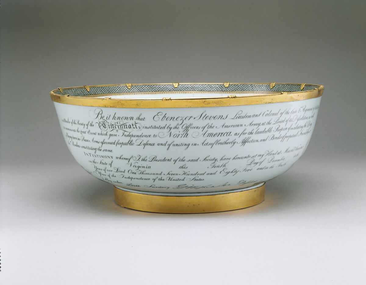Punch Bowl, Porcelain, Chinese, for American market