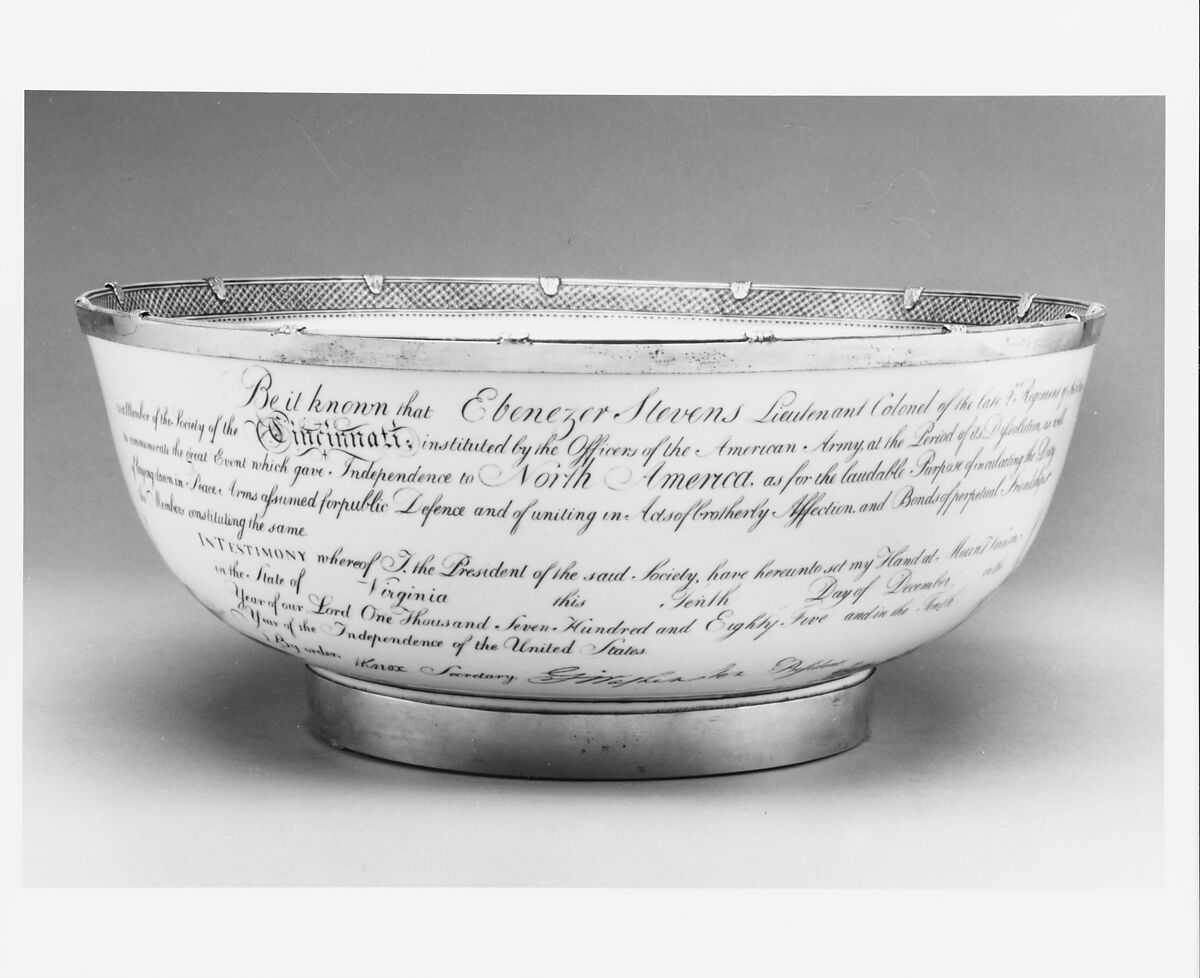 Punch Bowl, Porcelain, Chinese, for American market