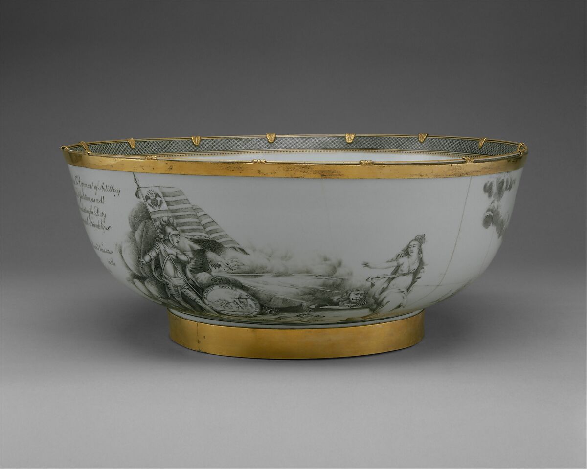 Punch Bowl, Porcelain, Chinese, for American market