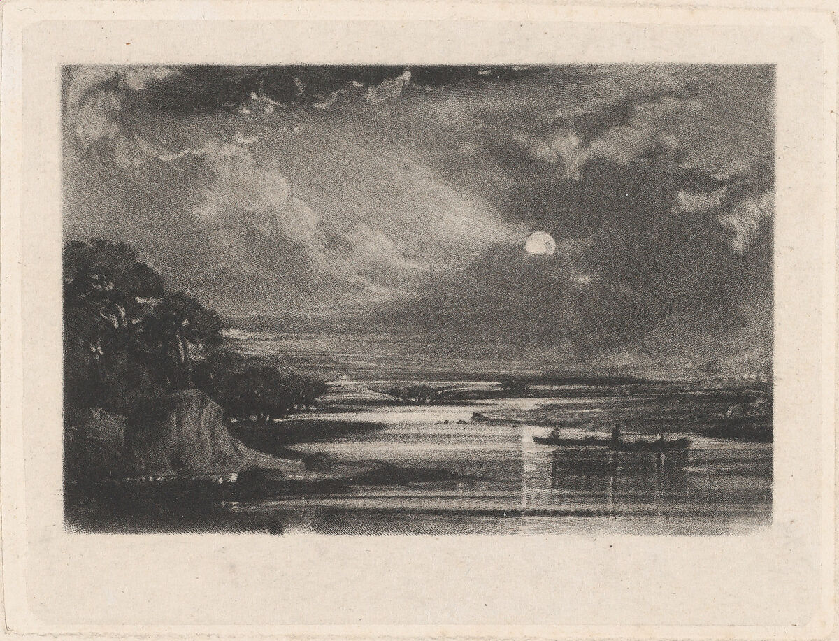 Approaching Storm, View on the Thames, David Lucas (British, Geddington Chase, Northamptonshire 1802–1881 London), Mezzotint on chine collé; proof before published state 