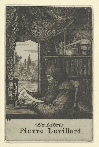 Ex Libris Pierre Lorillard, Ernest Haskell (American, Woodstock, Connecticut 1876–1925 West Point, Maine), Etching and engraving 