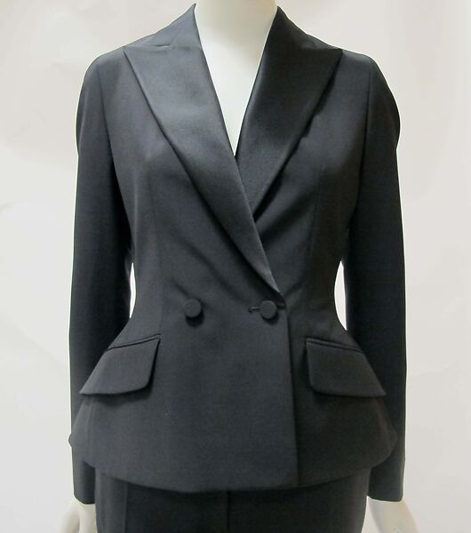 Ensemble, House of Dior (French, founded 1946), wool, silk, leather, French