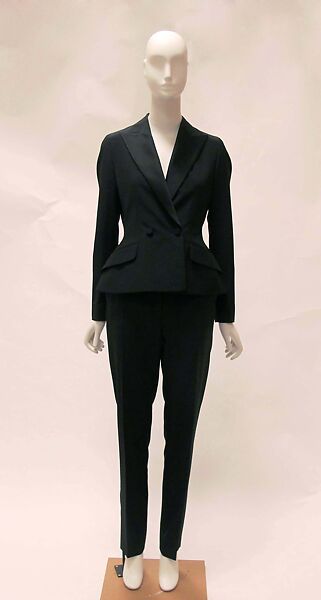 Ensemble, House of Dior (French, founded 1946), wool, silk, leather, French 