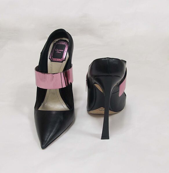 Ensemble, House of Dior (French, founded 1946), wool, silk, polyamide, elastane, leather, metal, French