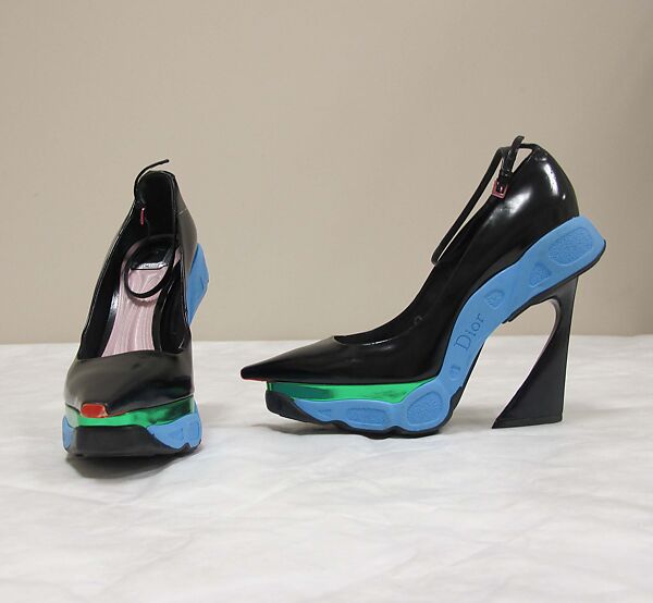 Ensemble, House of Dior (French, founded 1946), synthetic, leather, metal, crocodile skin, French