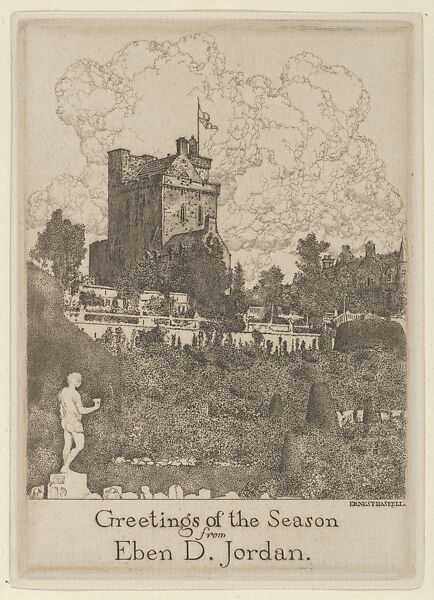 Greetings of the Season from Eben D. Jordan, Ernest Haskell (American, Woodstock, Connecticut 1876–1925 West Point, Maine), Etching 